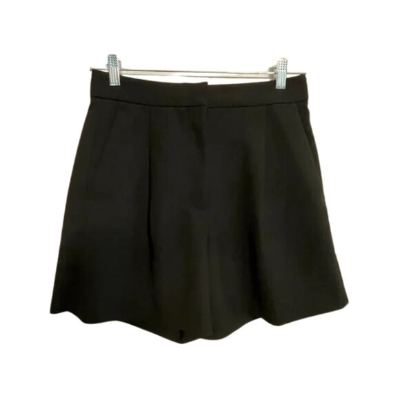 Aritzia Wilfred Ibiza Short High-rise pleated shorts black sz 8 - Picture 1 of 9